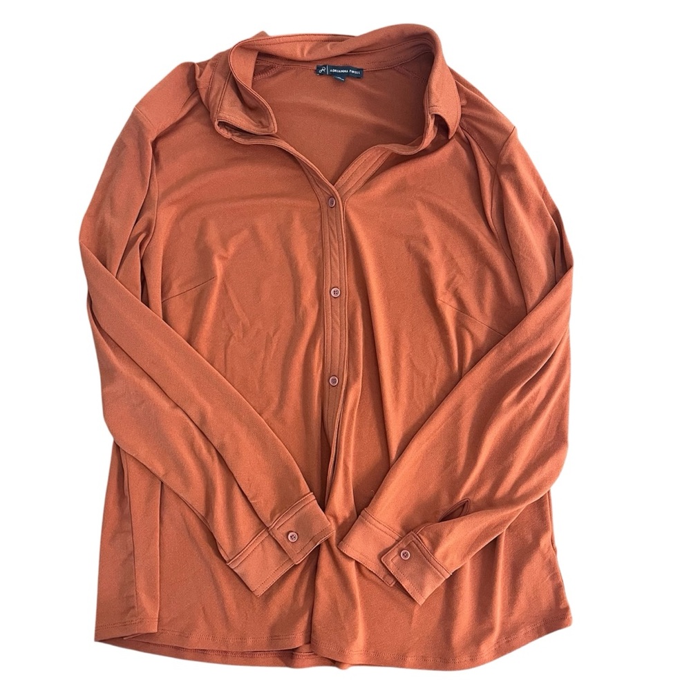 Adrianna Papell Terracotta Blouse